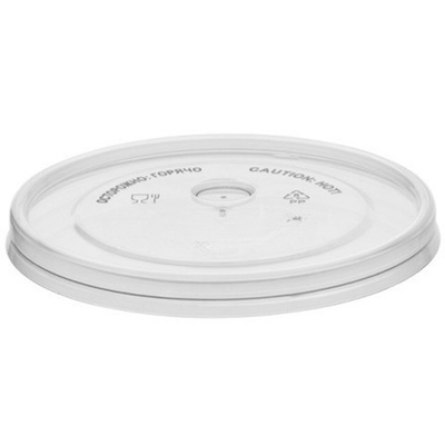 Крышка для стакана (d-90 мм) плоская с отверстием прозрачная ВЗЛП (50/1000 шт.) 3007п