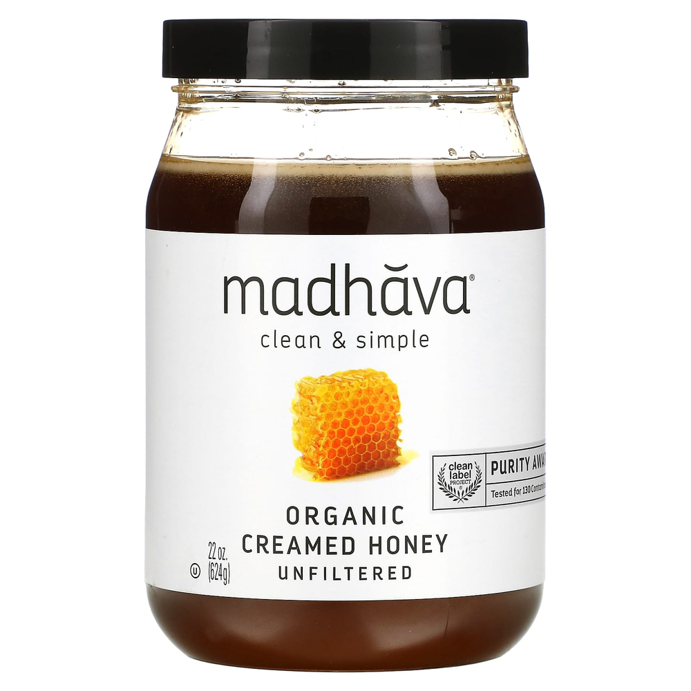 Madhava, Clean & Simple, Органический крем-мед, нефильтрованный, 22 унции (624 г)