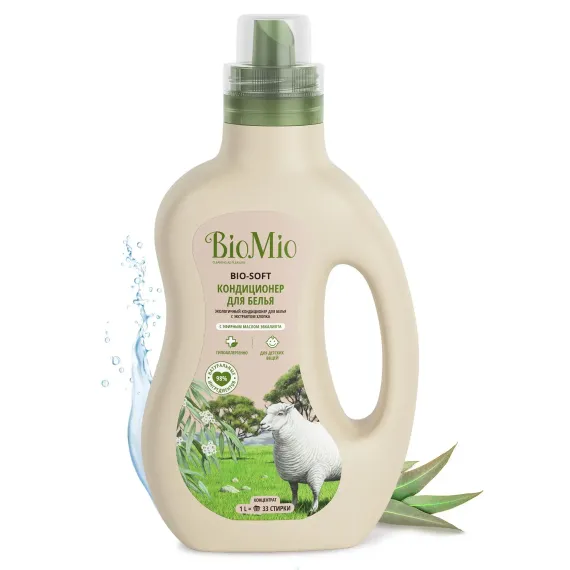 Кондиционер для белья Bio Mio с эфирным маслом эвкалипта 1л