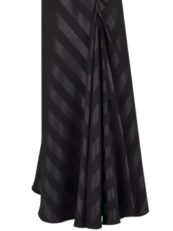 Шелковая юбка макси с вшитыми воланами