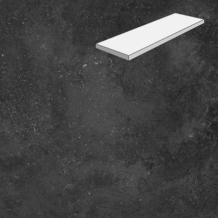 Угловая ступень лофт Lifebrick Limestone Black 600x330x40x20