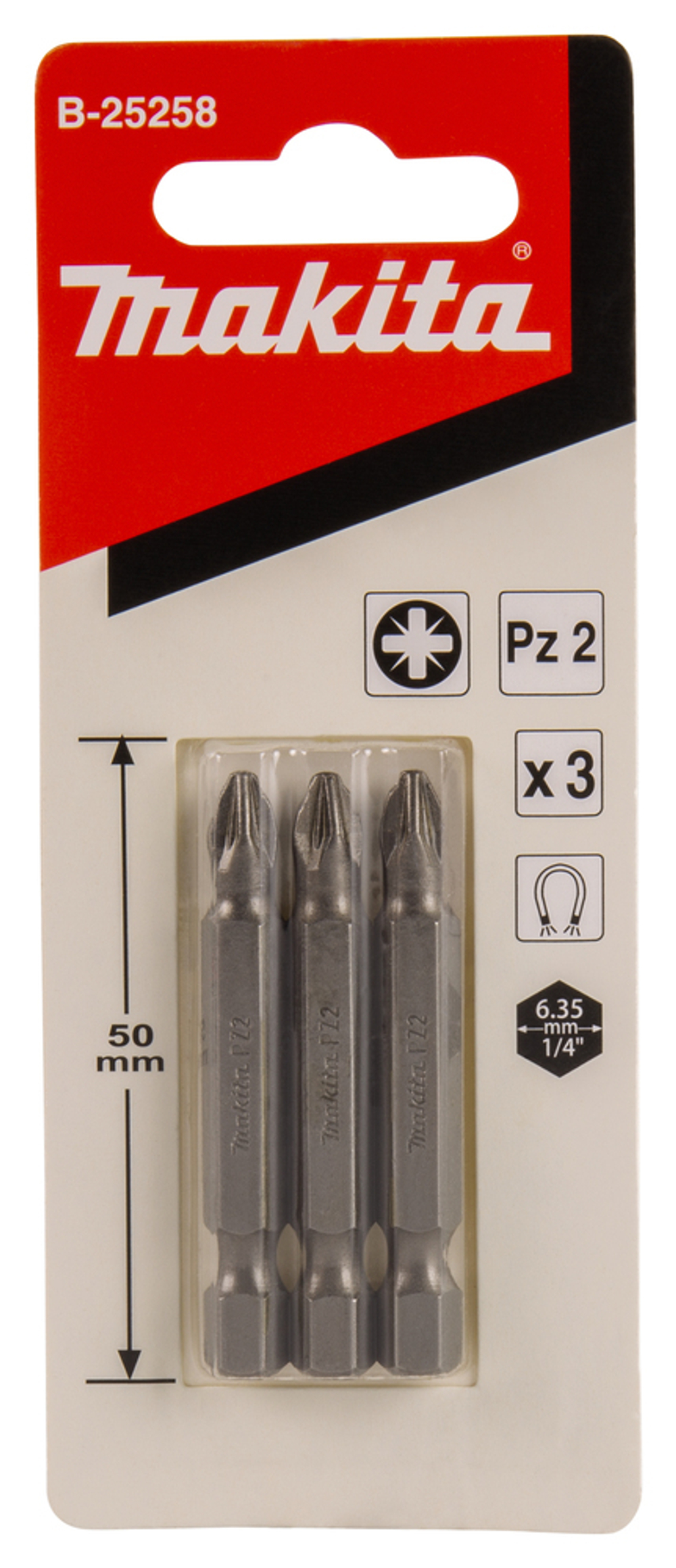 Насадка PZ2, 50 мм, E-form (MZ), 3 шт. Makita B-25258 PZ3 25 мм C-form 10 шт.