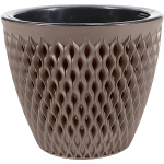 Кашпо для цветов пластиковое 3л d-17,1см «Версаль» Мокачино