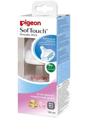 Бутылочка для кормления SofTouch Peristaltic PLUS 160мл, PP