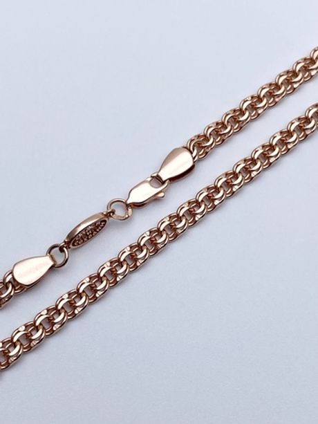 Цепь из серебра/Бисмарк/Позолота/Со вставкой спаси и сохрани