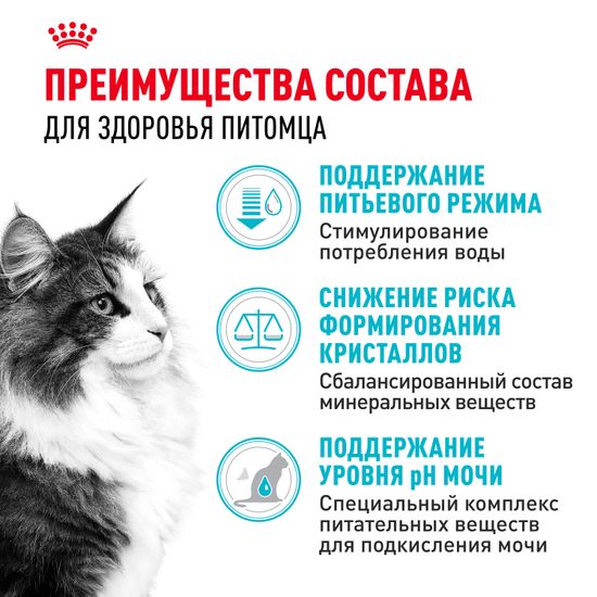 Royal Canin Urinary Care для кошек и котов, обеспечивающей профилактику образования камней в мочевыводящих путях в 2р. через 10 дней кормления Royal Canin Urinary Care для кошек и котов, обеспечивающей профилактику образования камней в мочевыводящих путях в 2р. через 10 дней кормления