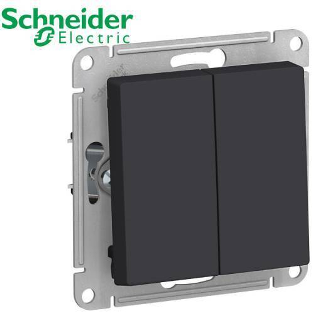 Выключатель 2-кл (карбон) AtlasDesign Schneider ATN001051
