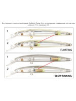 Воблер для рыбалки ZIPBAITS Rigge SLIM 60SS, 60мм, 3.0гр., заглубление 0.3-1.1м., цвет 313R, медленно-тонущий
