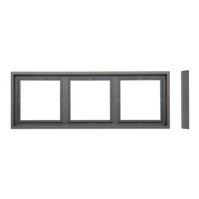 Рамка 3-местная LIREGUS MODERN K14-445-03.M/BM антрацит матовый