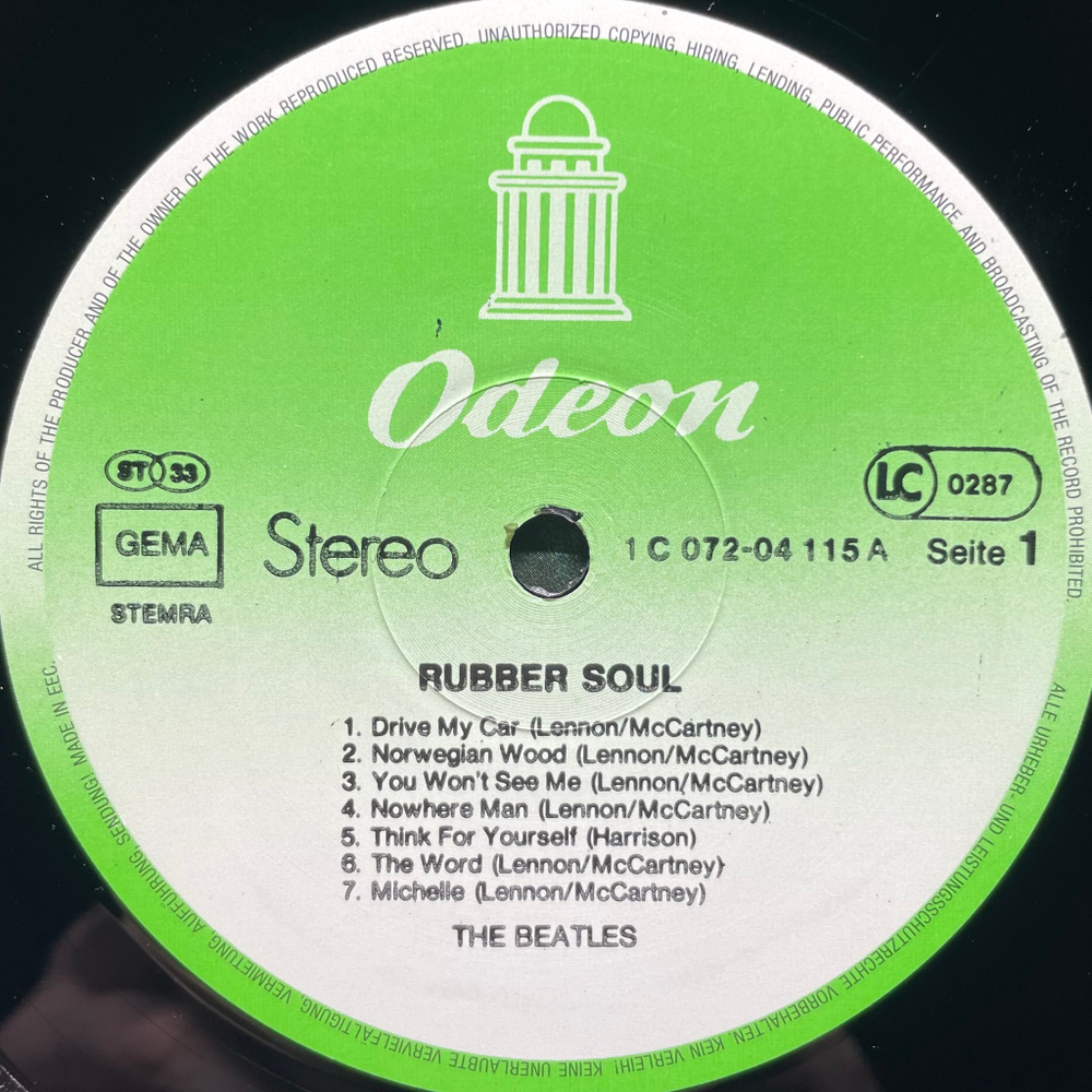 The Beatles ‎– Rubber Soul (Европа 1981г.)