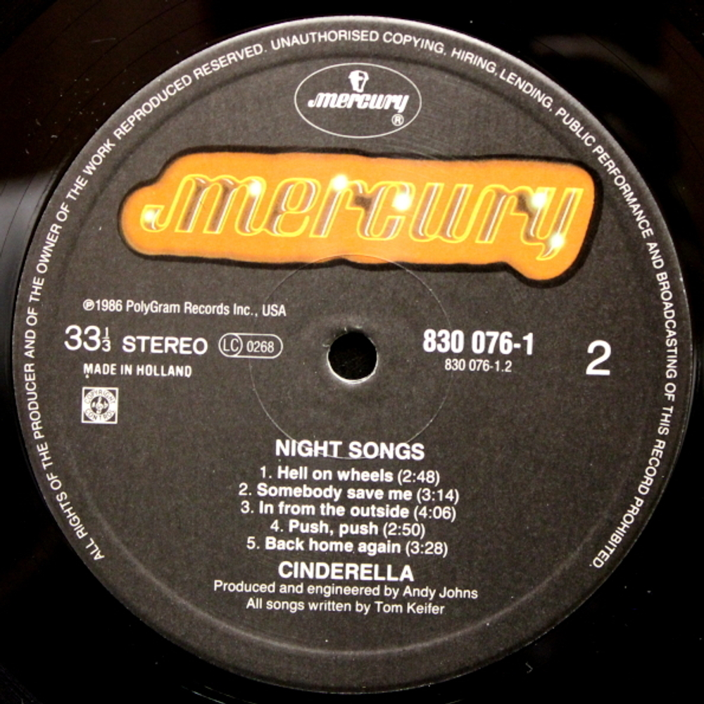 Cinderella / Night Songs (LP)