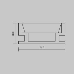 Встраиваемый профиль в пол Maytoni   ALM-1908-S-2M 636007