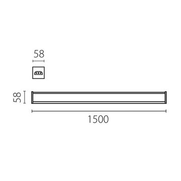 Линейный светодиодный светильник 60W 3000-6000К 456607 черный Trito Lightstar