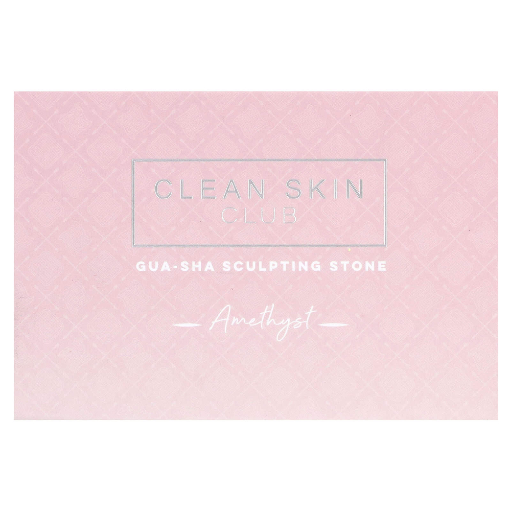 Clean Skin Club, гуа-ша, моделирующий камень, аметист, 1 шт.