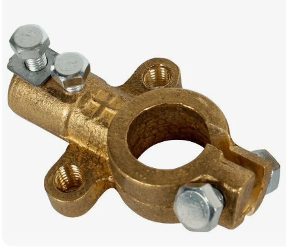 Клемма АКБ  "+плюс" латунь усиленн под болт d-12 ЛАТУНЬ (шт) на перемычку