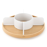 Органайзер для специй bellwood, белый/натуральное дерево