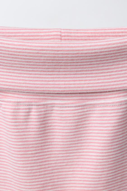 ZARA КОМПЛЕКТ ИЗ ПОЛОСАТЫХ БРЮК И ФУТБОЛКИ С ВЫШИТЫМ ЗАЙЧИКОМ, РОЗОВЫЙ