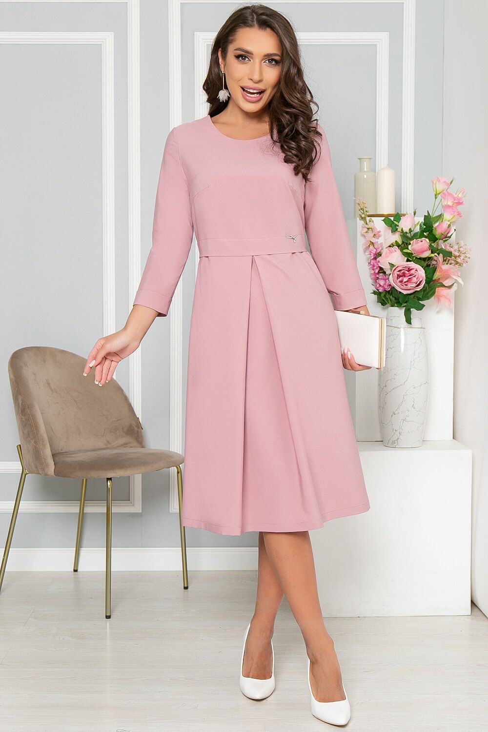 Платье "Кассандра" (пыльная роза) П4945 LT Collection (Акция)