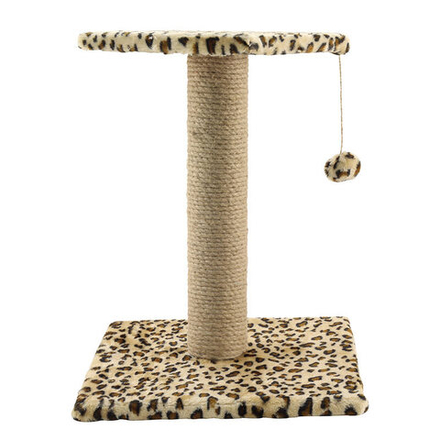 Когтеточка Gamma  "Стойка № 8" с полочкой и игрушкой разноцветная 360х360х450