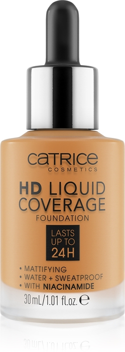 Catrice HD Liquid Coverage Foundation - Жидкая водостойкая тональная основа с матовым финишем, 30 ml