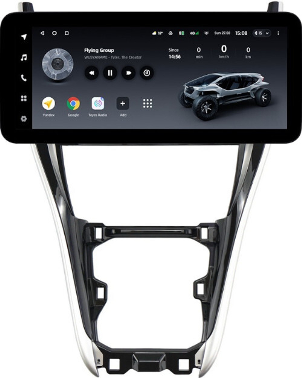 Магнитола для Toyota Harrier 3 XU60 2017-2020 (большая рамка) - Teyes LUX ONE ROUND монитор 12.3" 2K QLED на Android 10, CarPlay, 4G SIM-слот