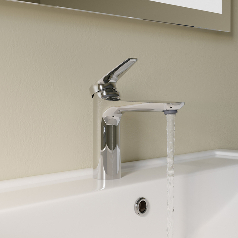 Смеситель для раковины 35к IDDIS ZDXSB00i01 "Zodiac X" литой, п/гайку ХРОМ