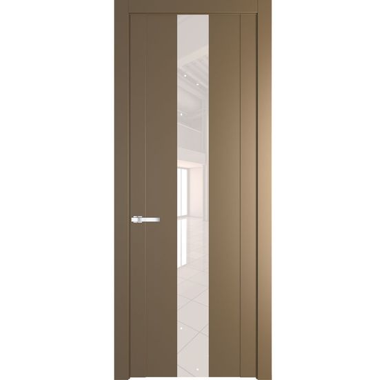 Межкомнатная дверь эмаль Profil Doors 1.9P перламутр золото стекло перламутровый лак