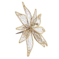 GAEM Цветок искусственный "Пуансеттия" (на клипсе), L23 W23 H12 см