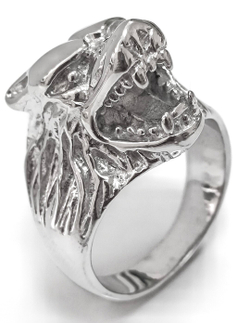 Ювелирное кольцо из серебра"Волк"