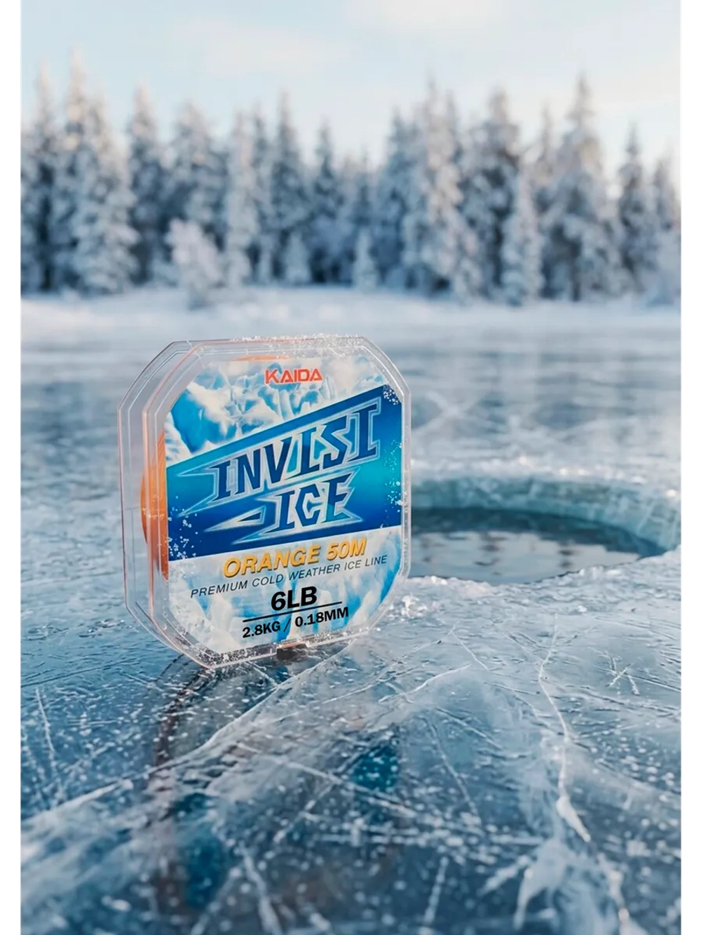 Зимняя леска Каида Invisi ICE для подлёдного лова 0.18 мм