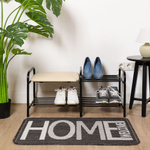 Полка для обуви, мет-л, 2 секц, 80х33х36 см, с сиден, чер, Nika, ЭТЛ1/Ч