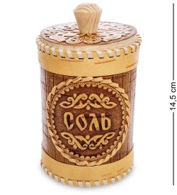 Народные промыслы BST-316/ 1 Туесок «Соль» ср. (береста)