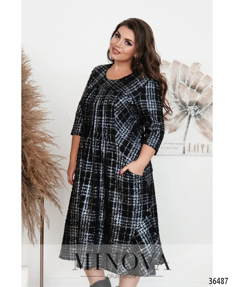 Платье 386-1-черный Minova