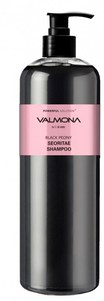 Шампунь для волос Evas Valmona Black Peony Powerful Solution Seoritae Shampoo Черный пион и бобы 480 мл