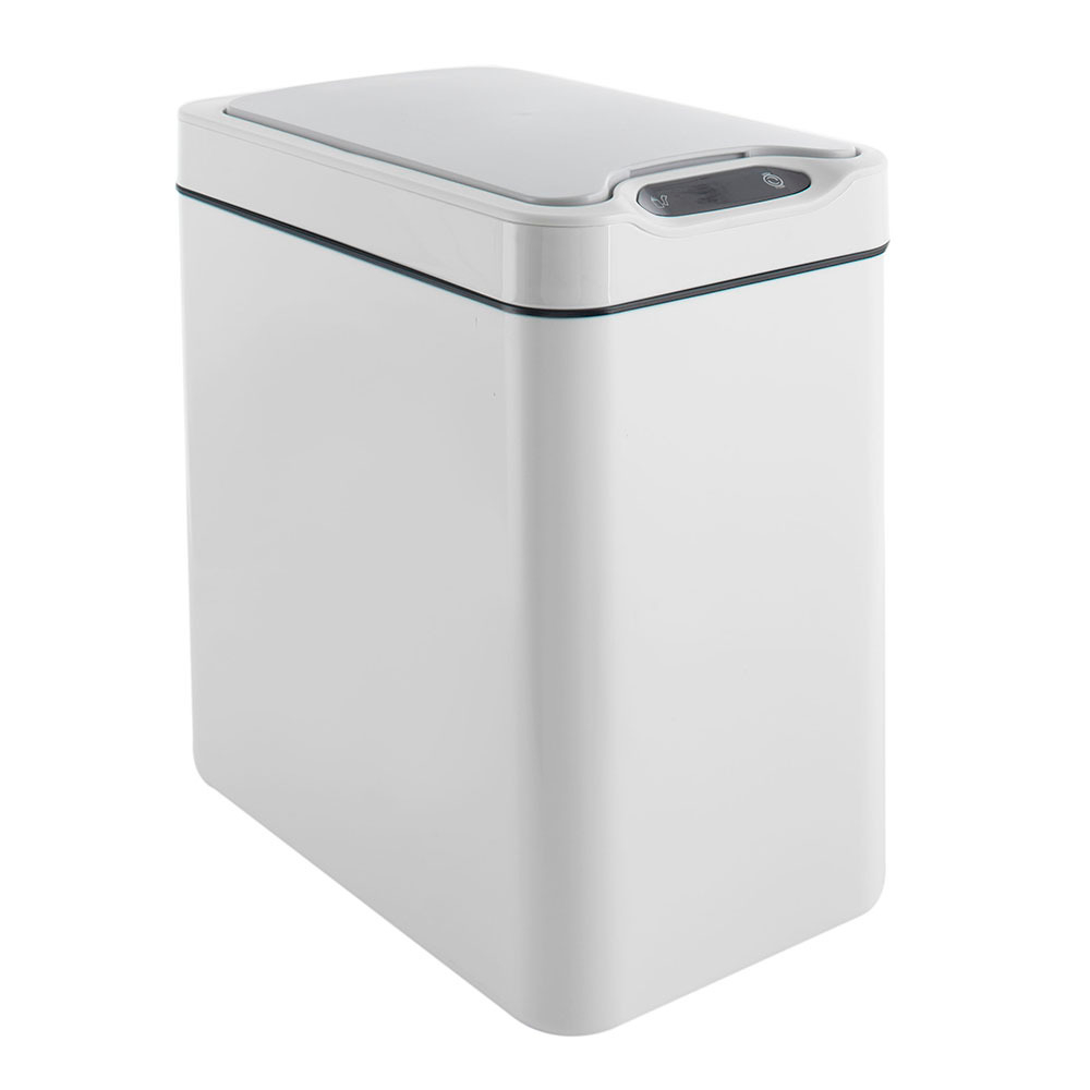 Ведро для мусора сенсорное, прямоугольное, Foodatlas JAH-6611, 12 л (белый)