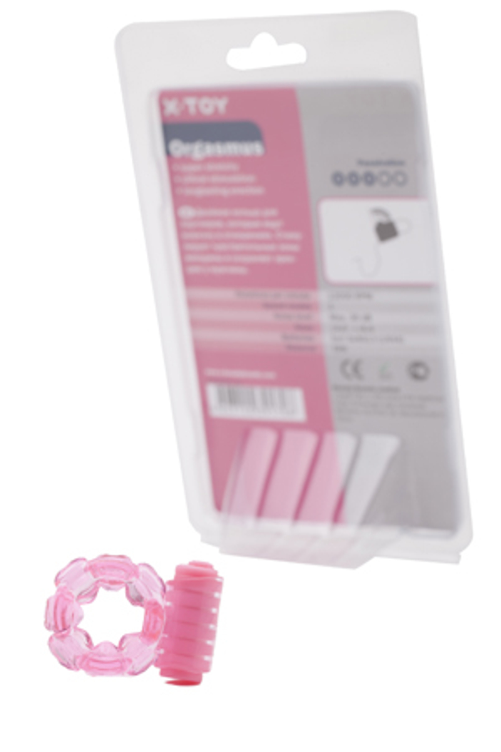 Розовое эрекционное кольцо с вибрацией Orgasmus III (Цвет: розовый)