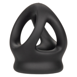 Тройное эрекционное кольцо из жидкого силикона Alpha Liquid Silicone Dual Cage & Ring