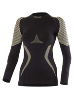 Термофутболка женская Lasting WERELA, длинный рукав, шерсть, черная, S-M