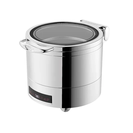 Мармит суповой 10 л электрический 220V 900W с откидной крышкой и окном с дисплеем "Roma" SUNNEX
