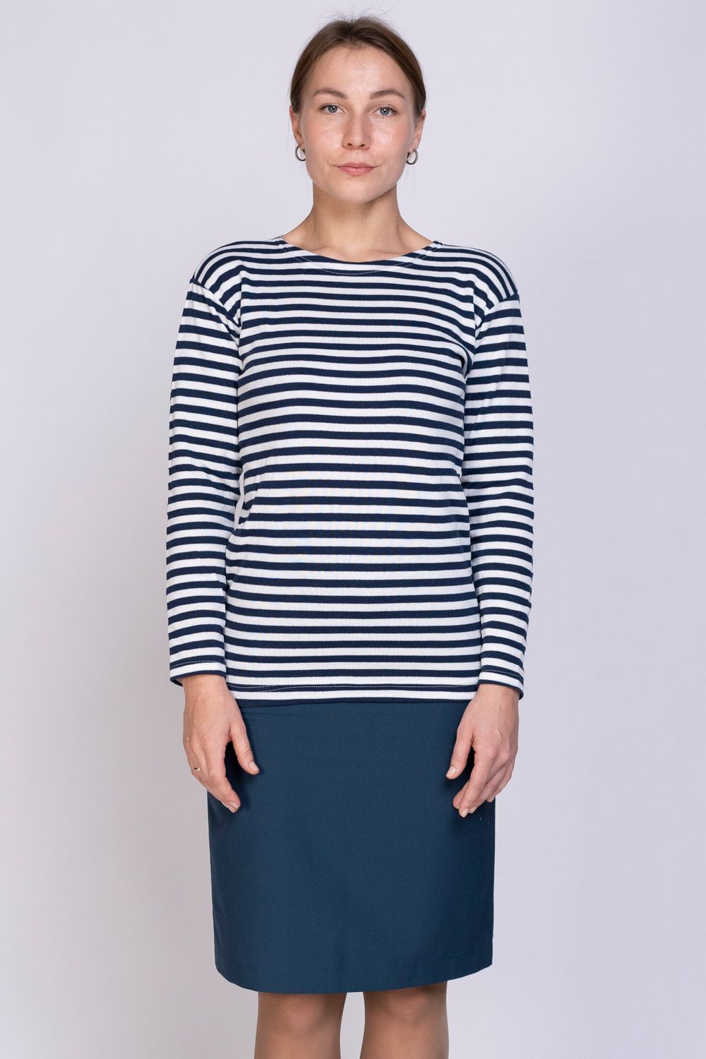 Тельняшка  сувенирная женская (темно-синие полосы)