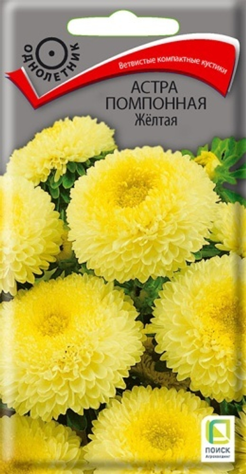 Астра помпонная Желтая 0,3гр Поиск