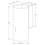 Цилиндрическая пристенная вытяжка Meferi TUBE35IX ULTRA фото 5