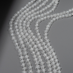 Стеклянные бусины в форме прозрачных цветочков, 7-8мм,