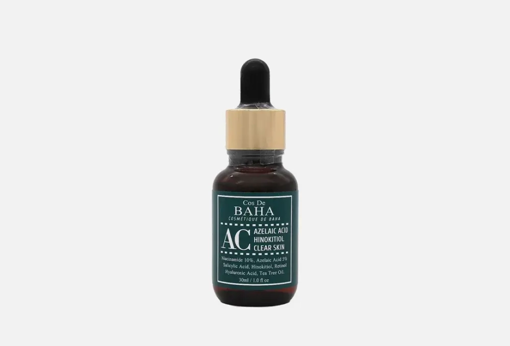 COS DE BAHA Сыворотка для лица с азелаиновой кислотой AZELAIC ACID HINOKITIOL CLEAR SKIN SERUM (AC) (30 мл)