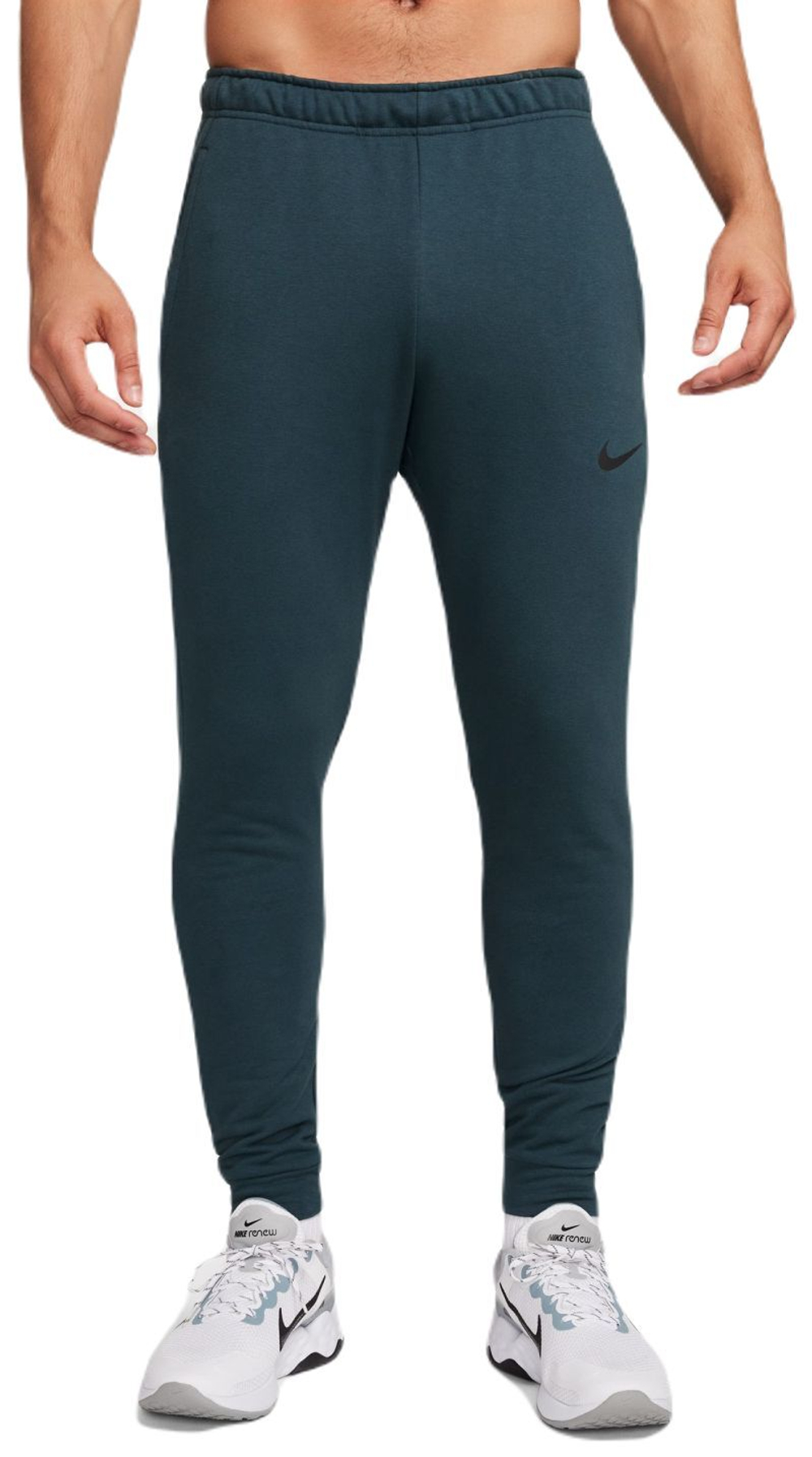 Мужские теннисные штаны Nike Dri-Fit Pant Taper - deep jungle/black