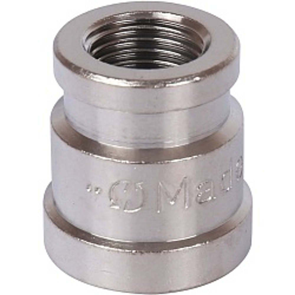 Муфта лат. 1/4"х 3/8" STOUT (никель)