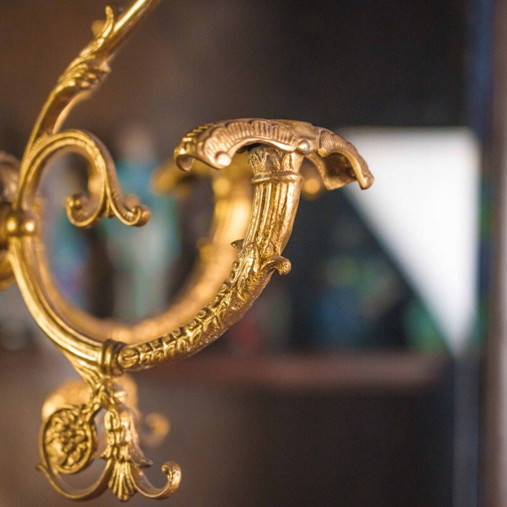 Винтажная напольная вешалка из бронзы