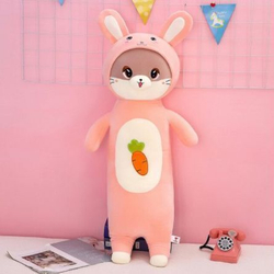 Мягкая игрушка аодушка Заяц Батон KiDWoW для девочек, мальчиков, малышей, детей, в подарок, для сна