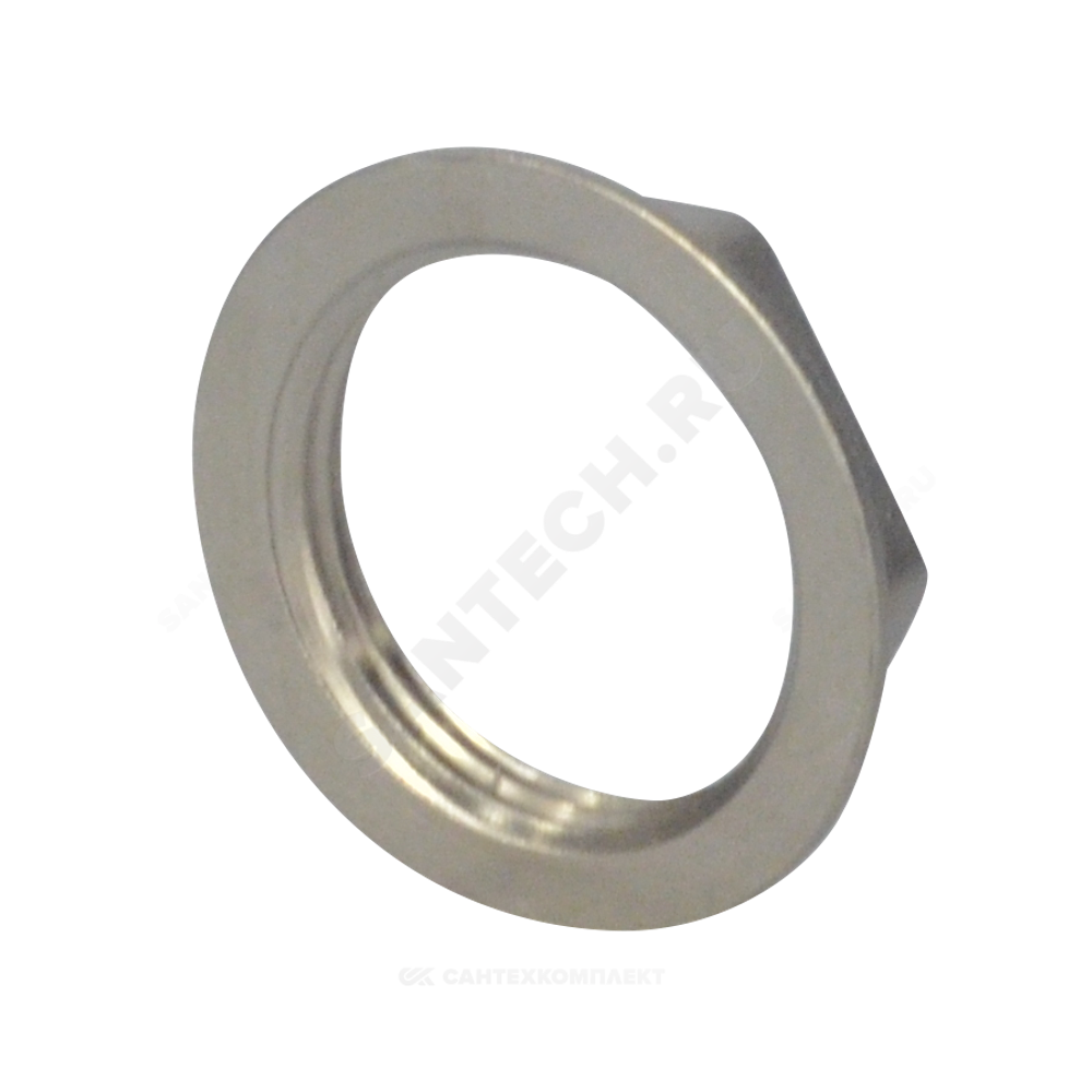 Контргайка латунь никель реборда Ду 40 (1 1/2") ВР SantechSystems