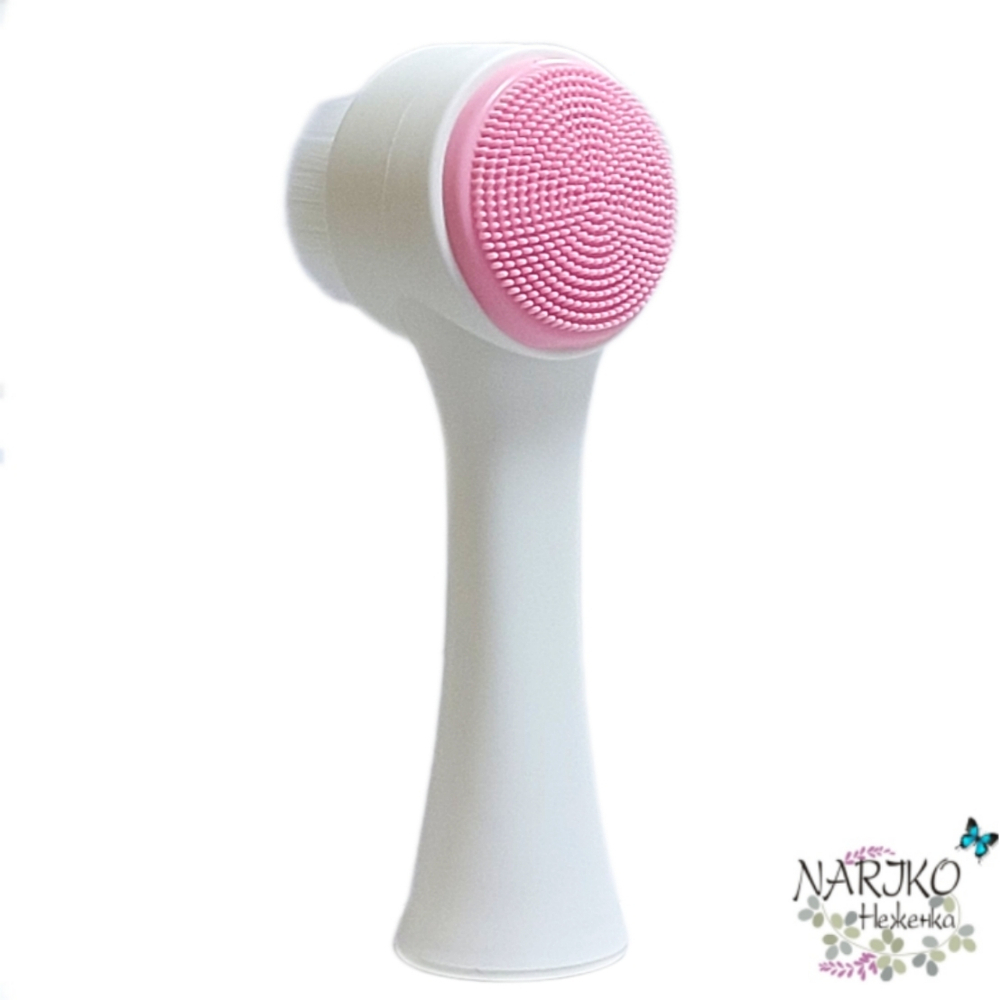 Щётка для пилинга, очищения и массажа лица Kristaller двусторонняя.